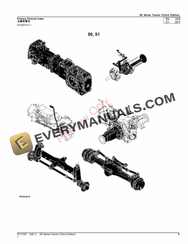 John Deere 5 700 5 704 5 750 5 754 5 Parts Catalog PC11557 19OCT23 5