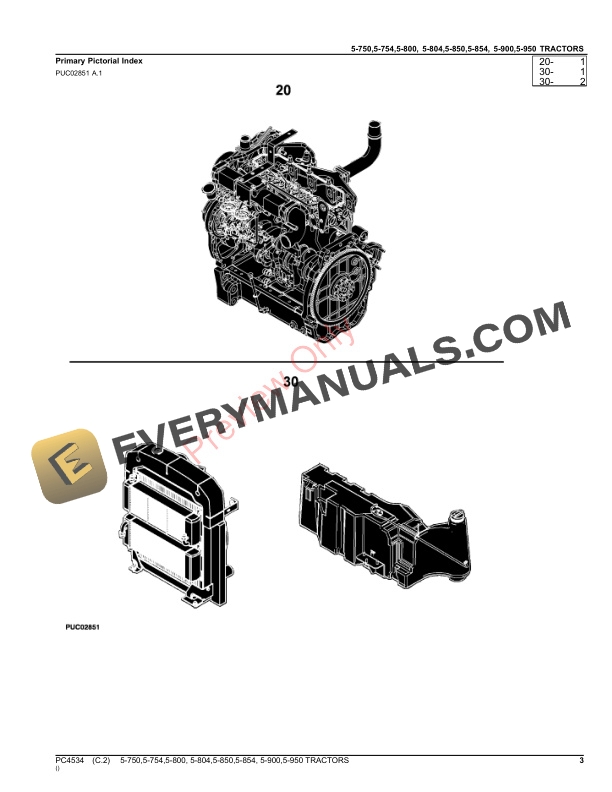 John Deere 5-750,5-754,5-800,5-804,5-850,5 Parts Catalog PC4534 23NOV22-3