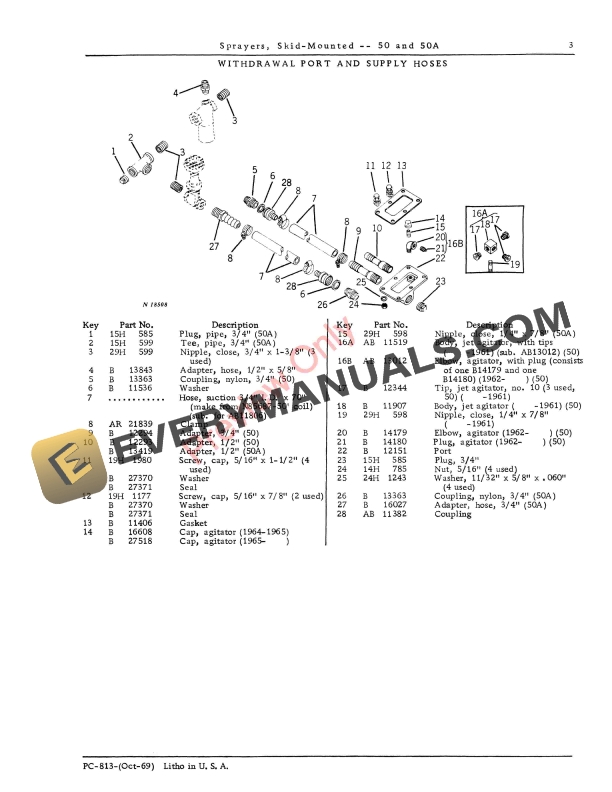 John Deere 50, 50A Skid Mounted Sprayers Parts Catalog PC813 01OCT69-5