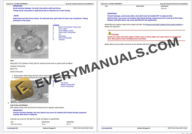 John Deere 500R (5 Meter) Rotary Platform Repair Technical Manual TM133719 04AUG22 4 John Deere 500R (5 Meter) Rotary Platform Repair Technical Manual TM133719 04AUG22 - Image 2
