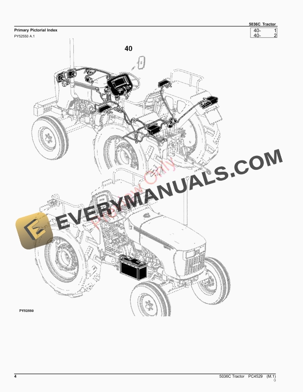 John Deere 5036C TRACTORS Parts Catalog PC4529 10SEP23-4