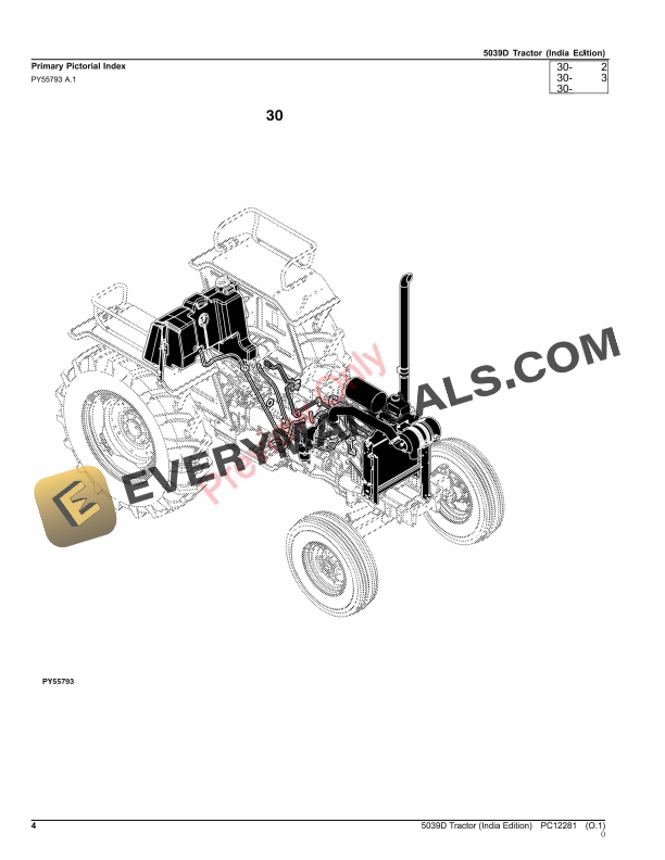 John Deere 5039D Tractor Parts Catalog PC12281 04JUL23-4