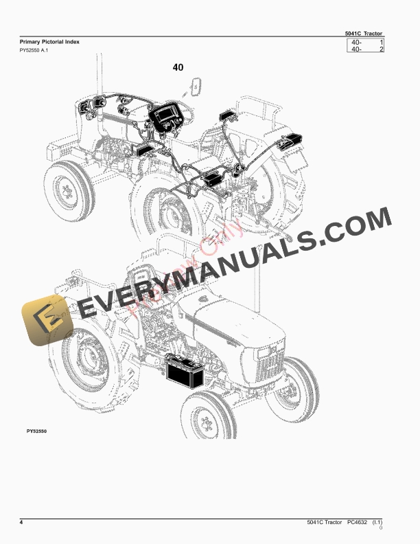 John Deere 5041C TRACTORS Parts Catalog PC4632 10SEP23-4