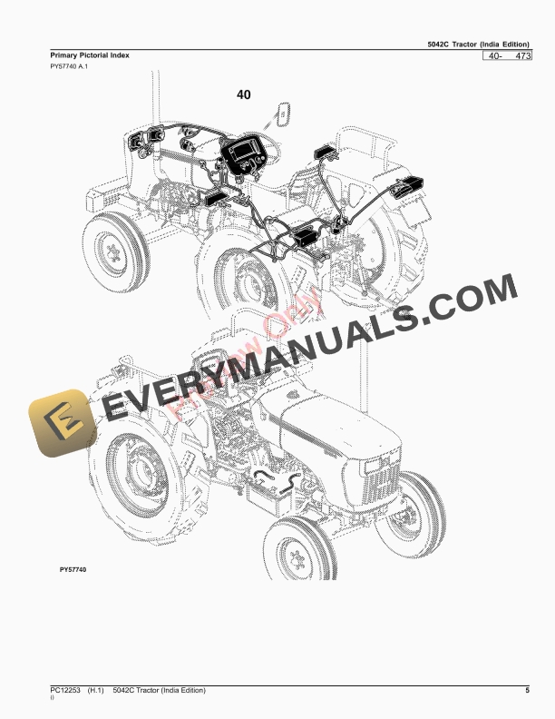 John Deere 5042C Tractor Parts Catalog PC12253 10SEP23-5