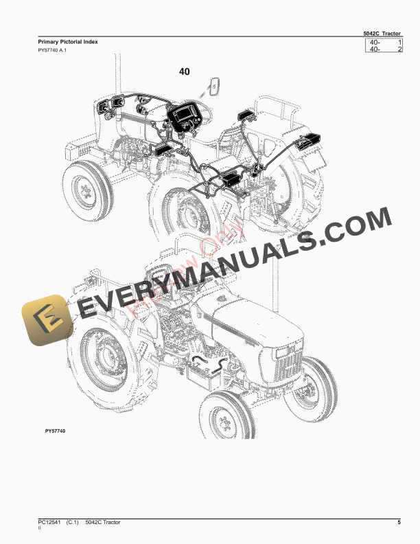 John Deere 5042C Tractor Parts Catalog PC12541 10SEP23-5