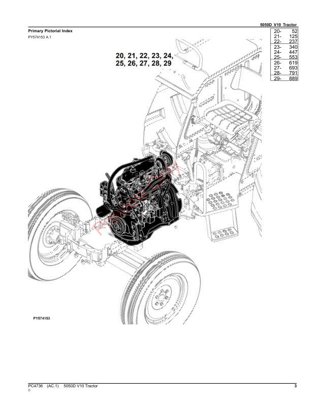 John Deere 5050D V10 Tractor Parts Catalog PC4736 24AUG23-3