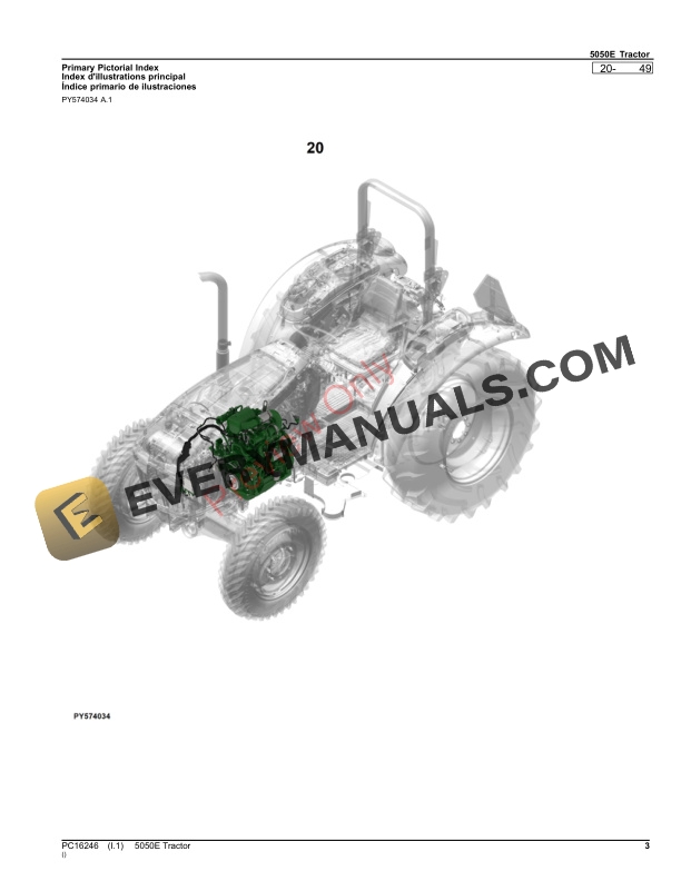 John Deere 5050E Tractor Parts Catalog PC16246 09NOV23 4 John Deere 5050E Tractor Parts Catalog PC16246 09NOV23-3