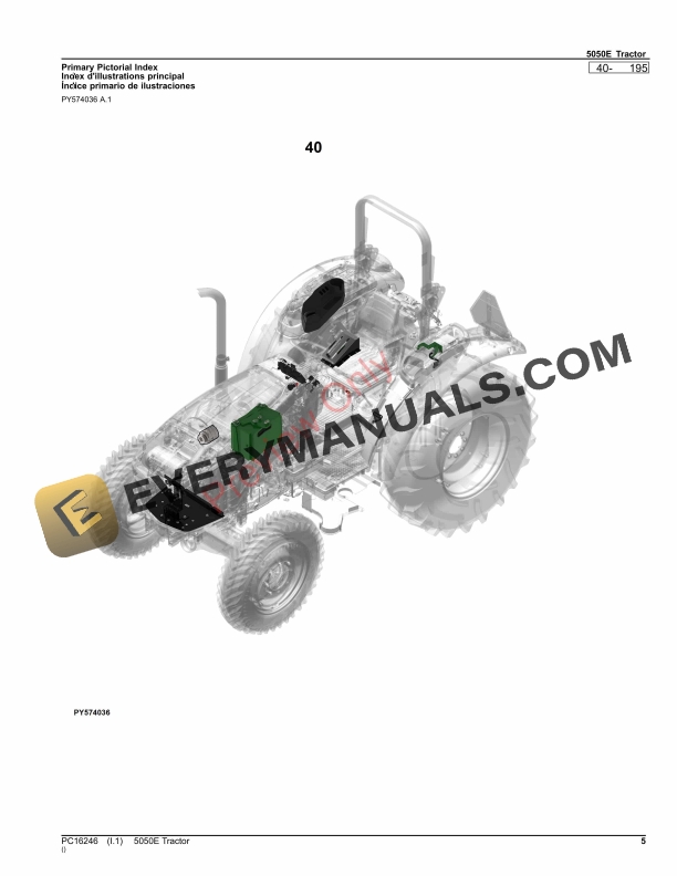 John Deere 5050E Tractor Parts Catalog PC16246 09NOV23 6 John Deere 5050E Tractor Parts Catalog PC16246 09NOV23-5