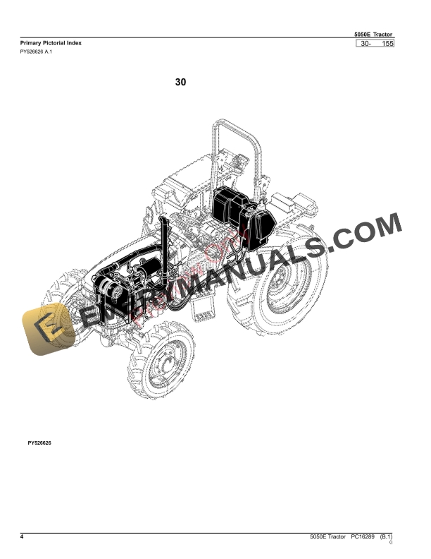 John Deere 5050E Tractor Parts Catalog PC16289 19NOV23-4