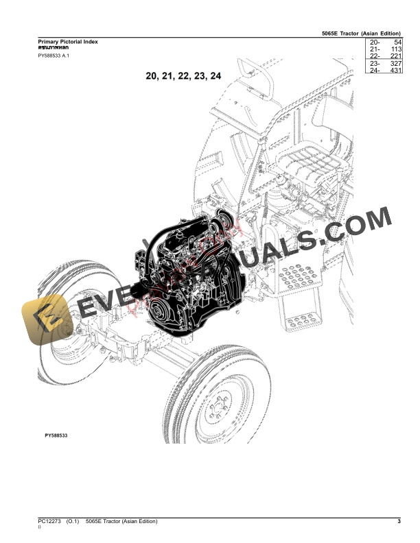 John Deere 5065E Tractor Parts Catalog PC12273 24AUG23-3