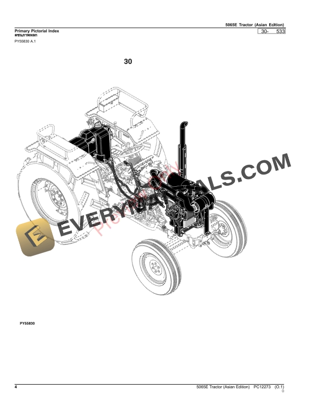 John Deere 5065E Tractor Parts Catalog PC12273 24AUG23-4