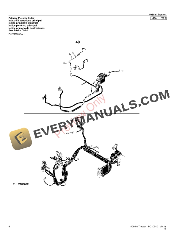 John Deere 5065M Tractor Parts Catalog PC10540 08SEP23 4