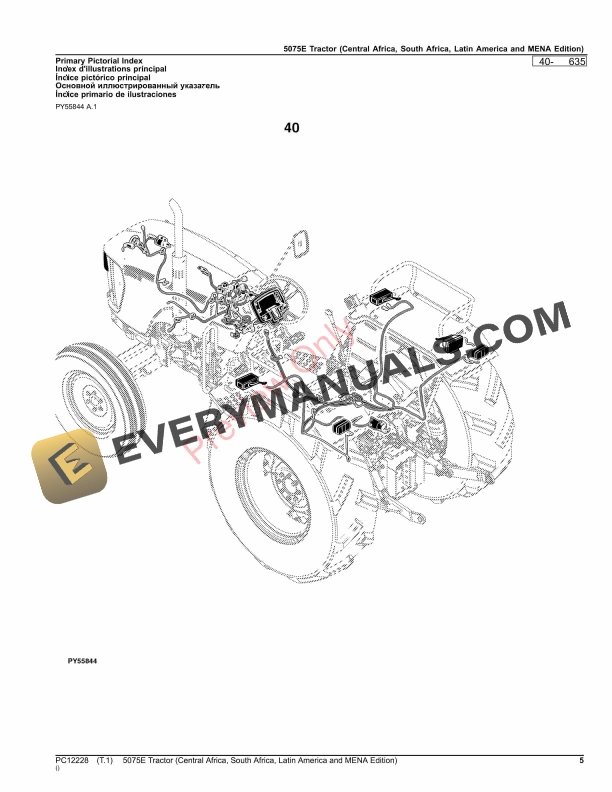 John Deere 5075E Tractor (Stage II Engine) Parts Catalog PC12228 10SEP23 PDF 12 John Deere 5075E Tractor (Stage II Engine) Parts Catalog PC12228 10SEP23-5