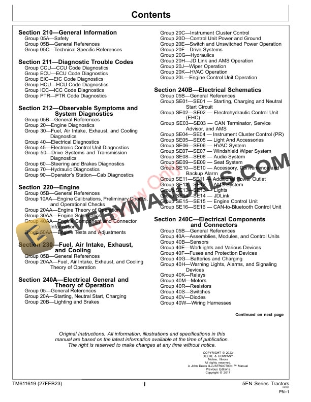 John Deere 5075EN FT4 and Stage V Tractors Diagnostic Technical Manual TM611619 27FEB23 3