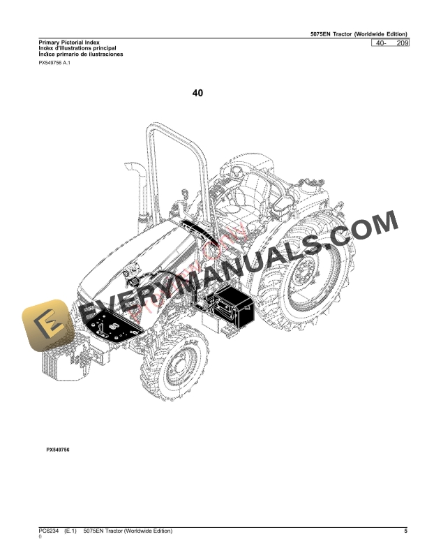 John Deere 5075EN Tractor Parts Catalog PC6234 26OCT23 6 John Deere 5075EN Tractor Parts Catalog PC6234 26OCT23-5