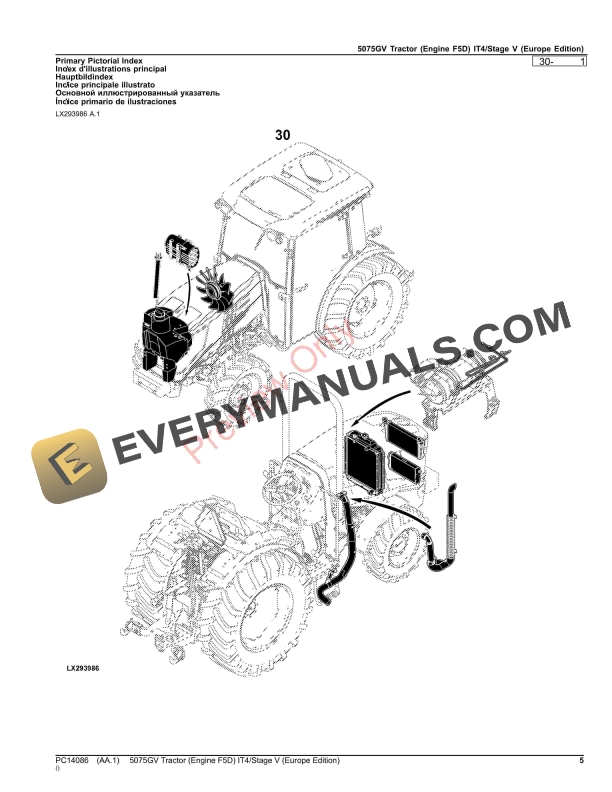 John Deere 5075GV Tractor (Engine F5D) IT4Stage V Parts Catalog PC14086 21NOV23-5