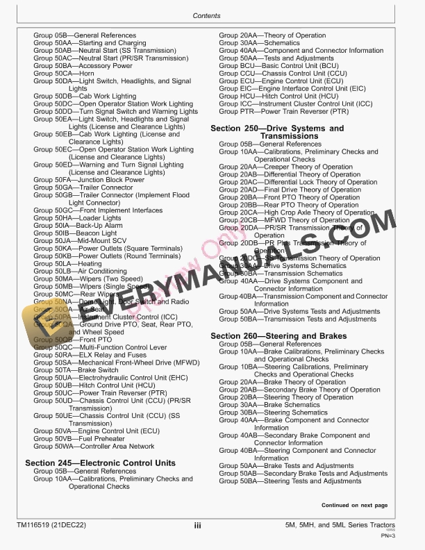 John Deere 5075M (FT4Stage IIIB), 5085M, 5100M, 5100MH,5100ML, 5115M and 5115ML (IT4Stage IIIB) Tractors Diagnostic Technical Manual TM116519 21DEC22 7 John Deere 5075M FT4Stage IIIB 5085M 5100M 5100MH5100ML 5115M and 5115ML IT4Stage IIIB Tractors Diagnostic Technical Manual TM116519 21DEC22 5
