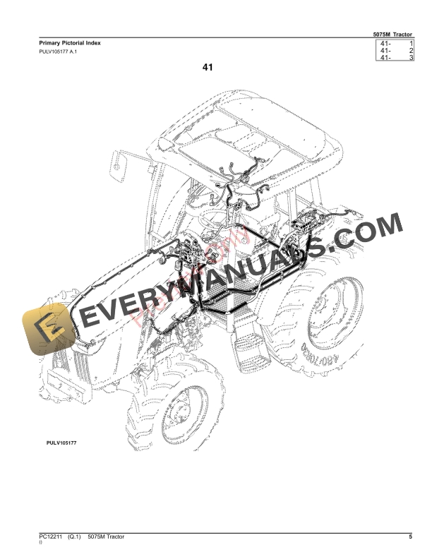 John Deere 5075M Tractor Parts Catalog PC12211 28NOV23-5