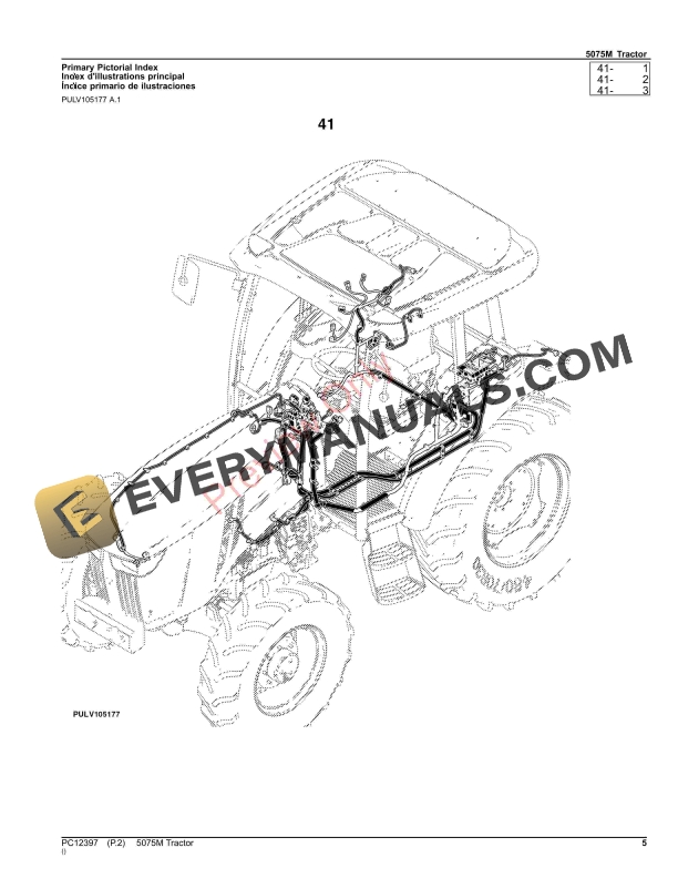 John Deere 5075M Tractor Parts Catalog PC12397 28NOV23-5