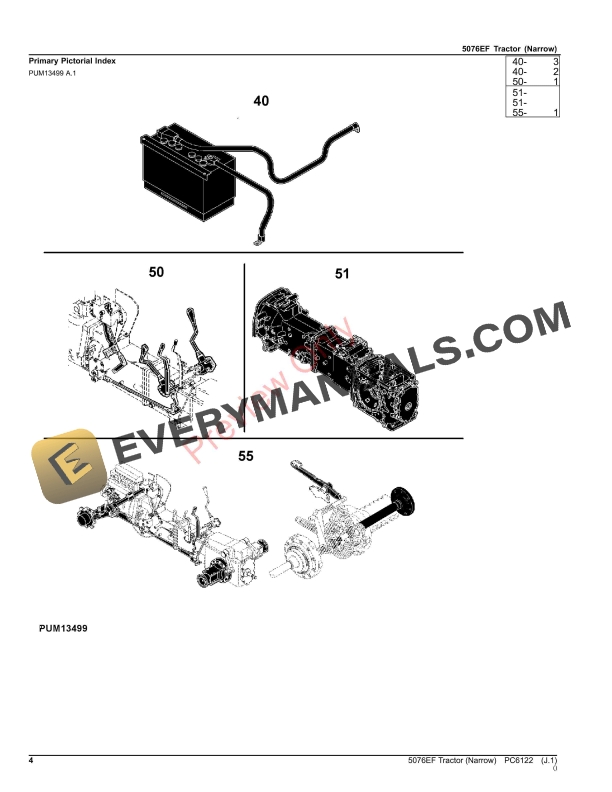 John Deere 5076EF Tractor (Narrow) Parts Catalog PC6122 06OCT23-4