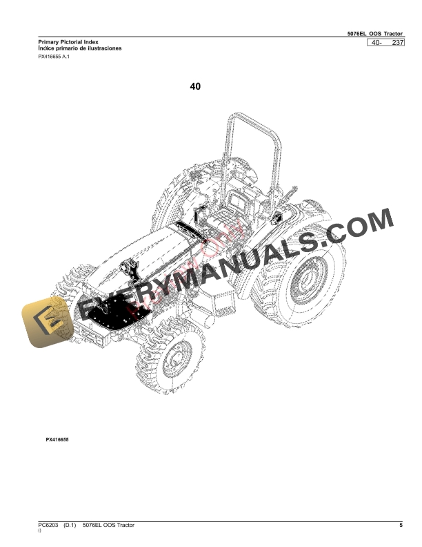 John Deere 5076EL OOS Tractor Parts Catalog PC6203 06OCT23-5