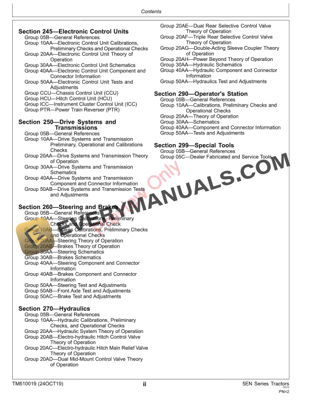 John Deere 5076EN and 5090EN Tractors Diagnostic Technical Manual TM610019 24OCT19 6 John Deere 5076EN and 5090EN Tractors Diagnostic Technical Manual TM610019 24OCT19 4