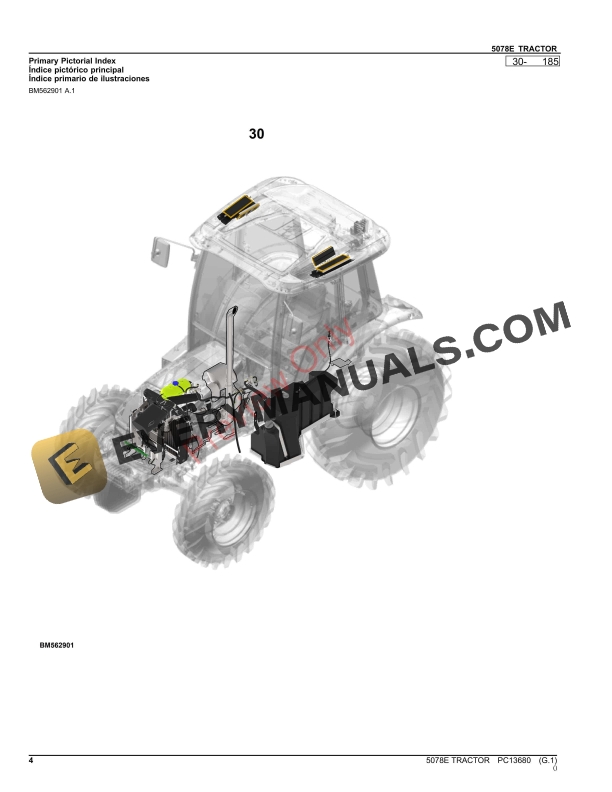 John Deere 5078E Tractor Parts Catalog PC13680 26NOV23-4