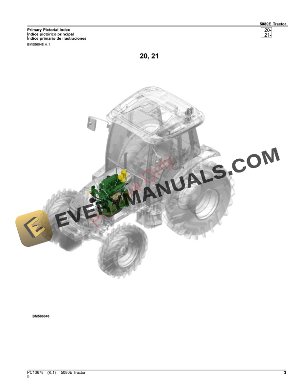 John Deere 5080E Tractor Parts Catalog PC13678 12NOV23-3