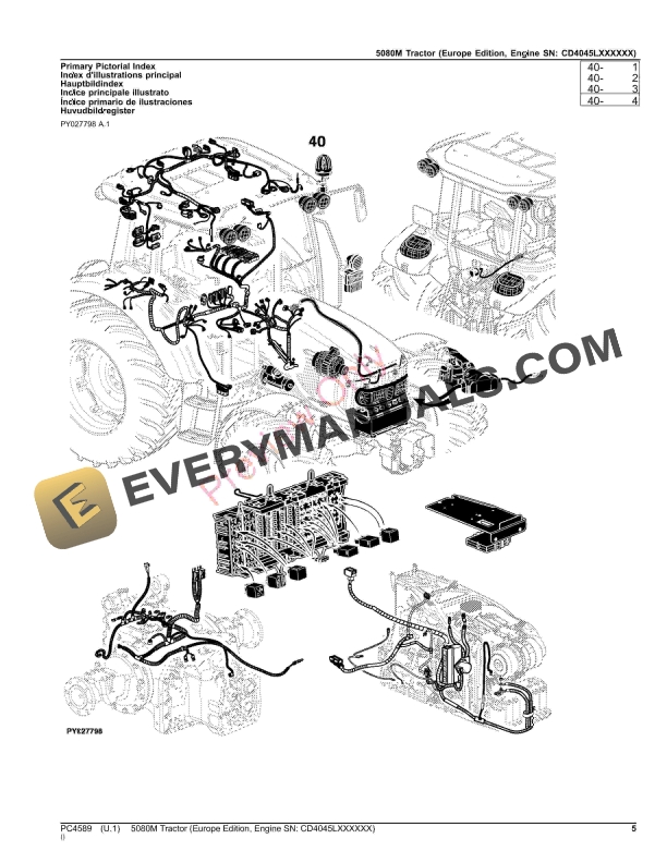 John Deere 5080M Tractor Parts Catalog PC4589 12OCT23-5