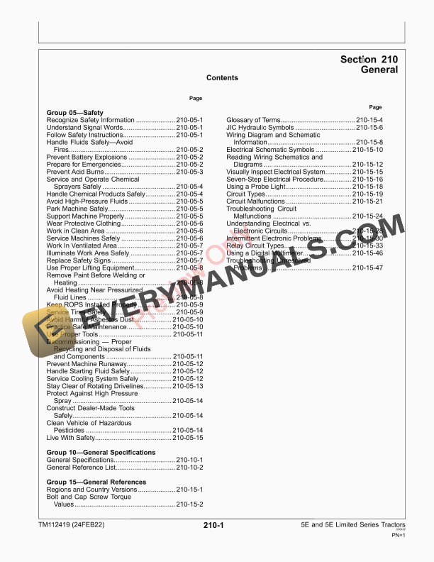 John Deere 5083E Limited 5093E Limited 5101E Limited 5083E 5093E and 5101E Tier 2Stage II and Tier 3Stage IIIA Tractors Diagnostic Technical Manual TM112419 24FEB22 5