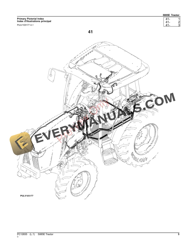 John Deere 5085E Tractor Parts Catalog PC12655 26OCT23 6 John Deere 5085E Tractor Parts Catalog PC12655 26OCT23-5