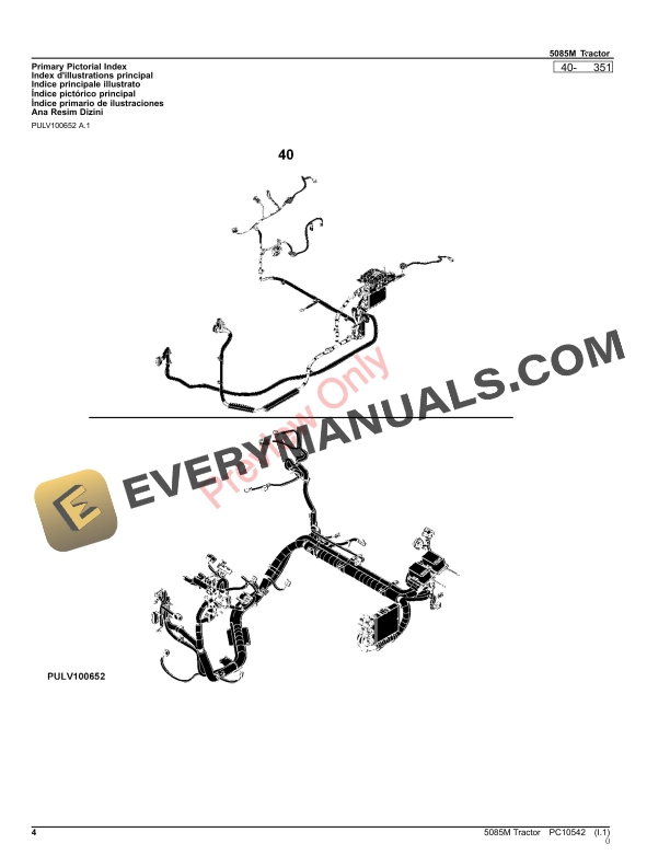 John Deere 5085M Tractor Parts Catalog PC10542 02NOV23 4