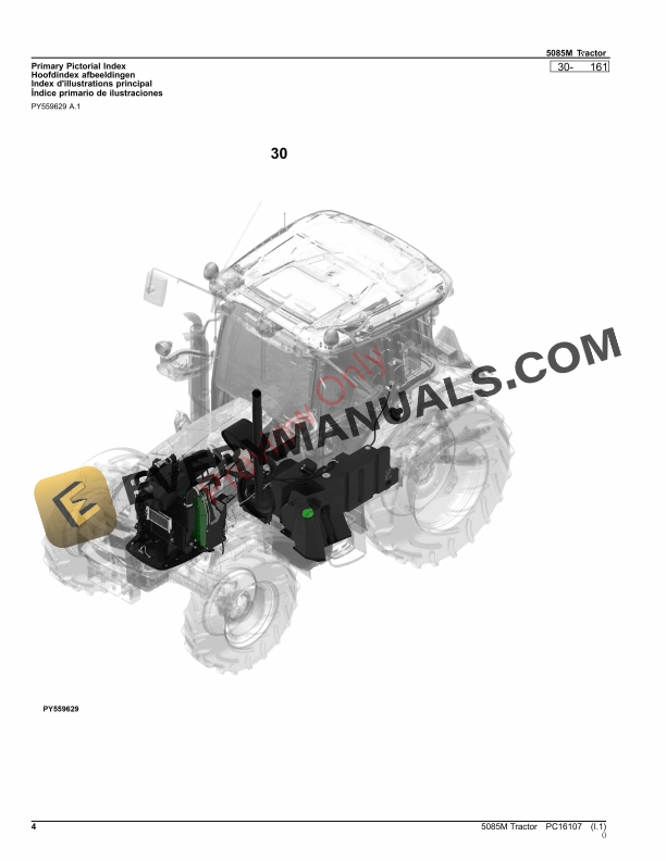 John Deere 5085M Tractor Parts Catalog PC16107 12OCT23-4