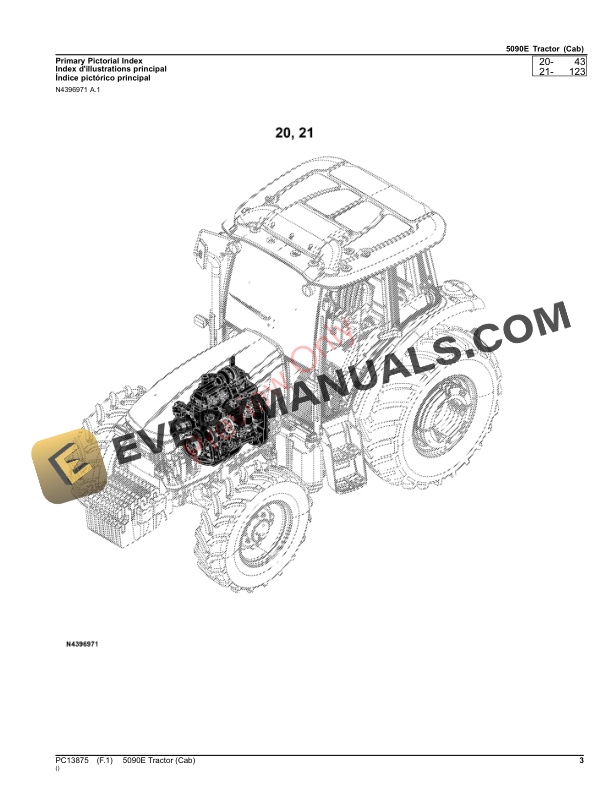 John Deere 5090E Tractor (Cab) Parts Catalog PC13875 07NOV23-3