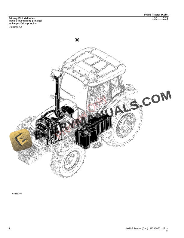 John Deere 5090E Tractor (Cab) Parts Catalog PC13875 07NOV23-4