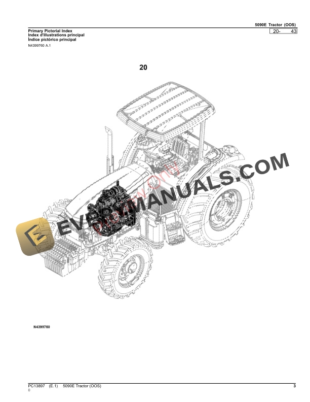 John Deere 5090E Tractor (OOS) Parts Catalog PC13897 07NOV23-3