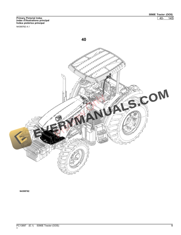 John Deere 5090E Tractor (OOS) Parts Catalog PC13897 07NOV23-5