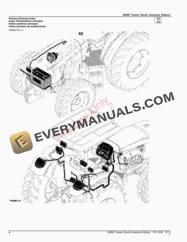 John Deere 5090E Tractor Parts Catalog PC11400 12NOV23 4