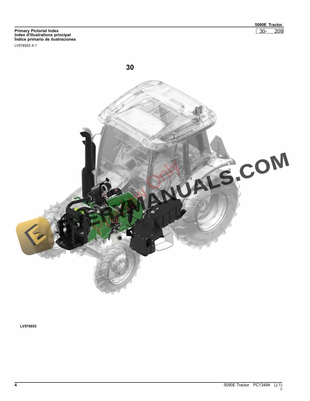 John Deere 5090E Tractor Parts Catalog PC13494 06OCT23-4