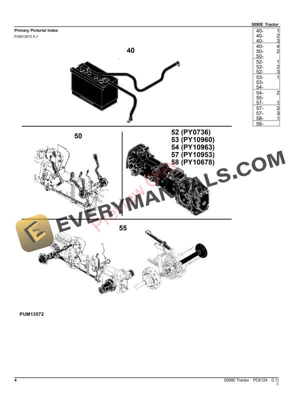 John Deere 5090E Tractor Parts Catalog PC6124 03OCT23-4
