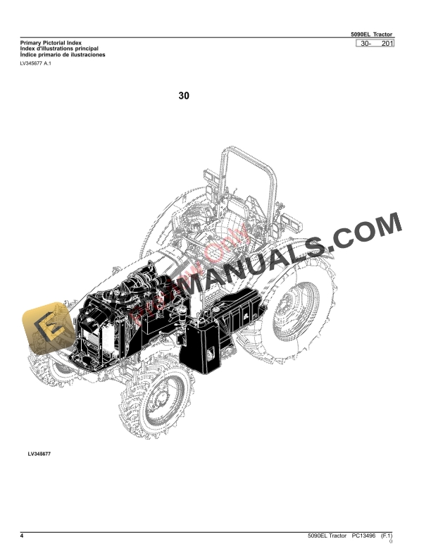 John Deere 5090EL Tractor Parts Catalog PC13496 30SEP23-4