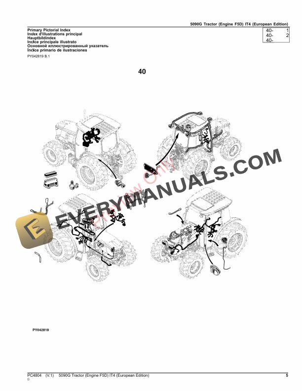 John Deere 5090G Tractor (Engine F5D) IT4 Parts Catalog PC4804 20JUL23-5
