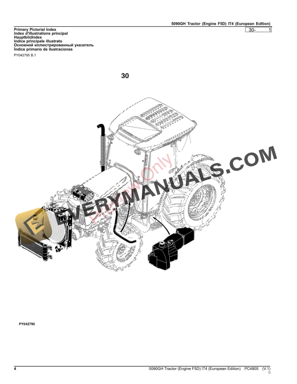 John Deere 5090GH Tractor (Engine F5D) IT4 Parts Catalog PC4805 20JUL23-4