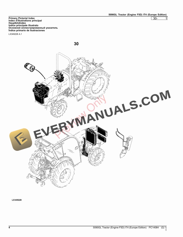 John Deere 5090GL Tractor (Engine F5D) IT4 Parts Catalog PC14084 13MAR23-4