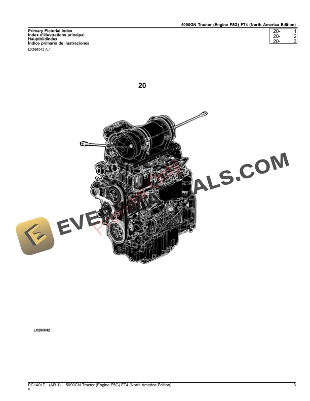 John Deere 5090GN Tractor (Engine F5G) FT4 Parts Catalog PC14017 07NOV23-3