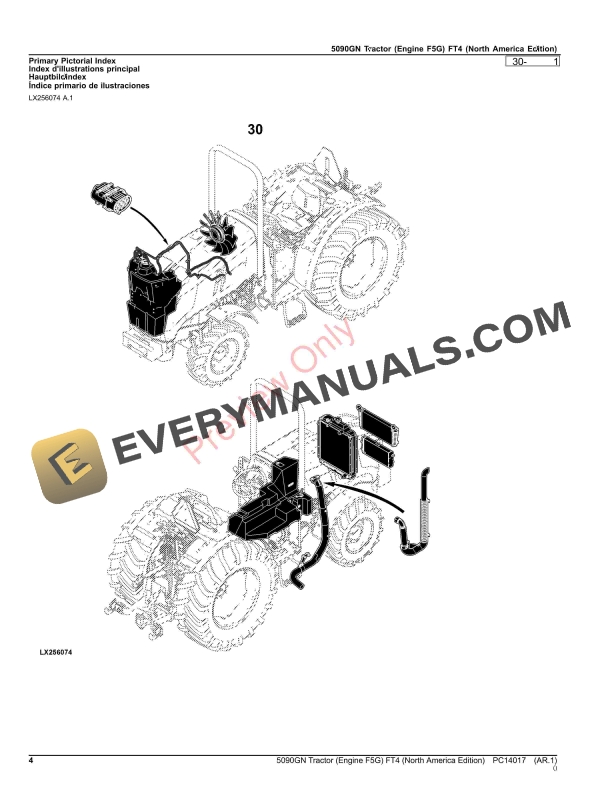 John Deere 5090GN Tractor (Engine F5G) FT4 Parts Catalog PC14017 07NOV23-4