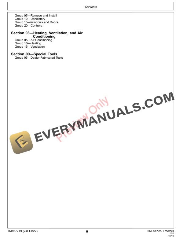 John Deere 5090M 5100M 5115M and 5125M Tractors Repair Technical Manual TM167219 24FEB22 4