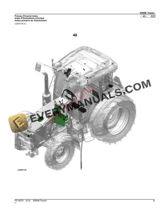 John Deere 5090M Tractor Parts Catalog PC16270 15OCT23-5