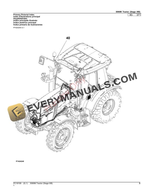 John Deere 5090M Tractor (Stage IIIB) Parts Catalog PC16109 09OCT23-5