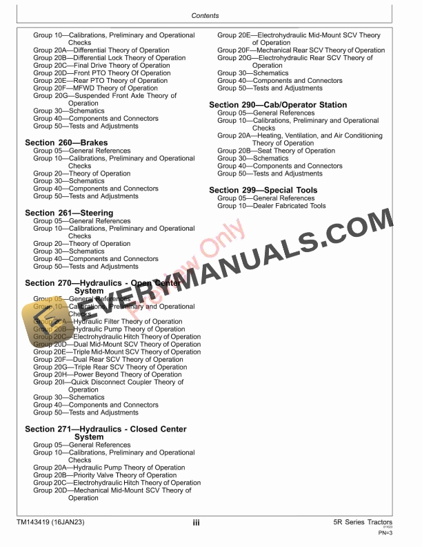 John Deere 5090R 5100R 5115R 5115RH and 5125R FT4Stage IIIB Tractors Diagnostic Technical Manual TM143419 16JAN23 5